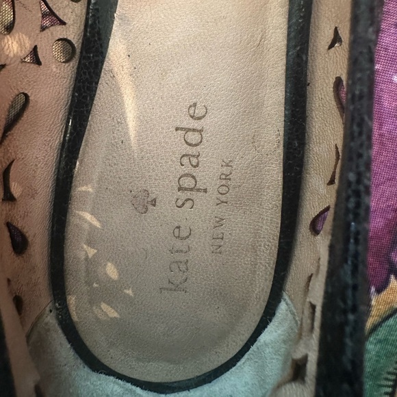 Kate Spade Black Metallic Cutout Flats Size 7 - Picture 4 of 6
